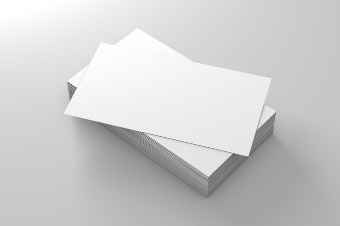 Cartes d'affaires imprimées avec soin